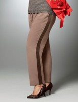Brown Tuxedo Stripe Soft Pants