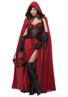 Women's Plus-Size Dark Red Riding Hood